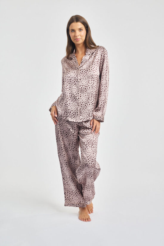 Silk Piped Pajama Set
