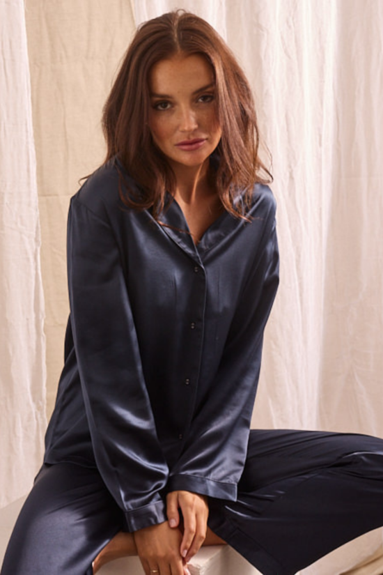Silk Piped Pajama Set - Image 2